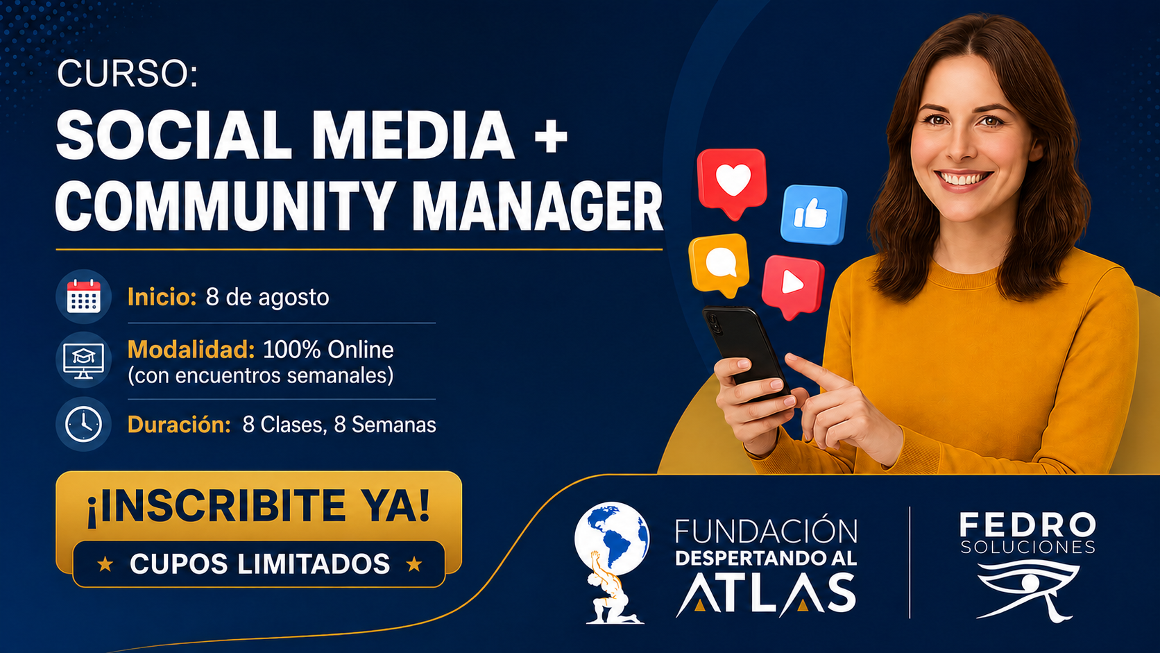 CURSO DE SOCIAL MEDIA & COMMUNITY MANAGER (TODO EN UNO)